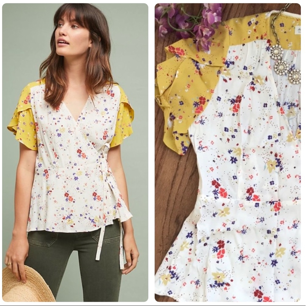 Anthropologie bon voyage blouse